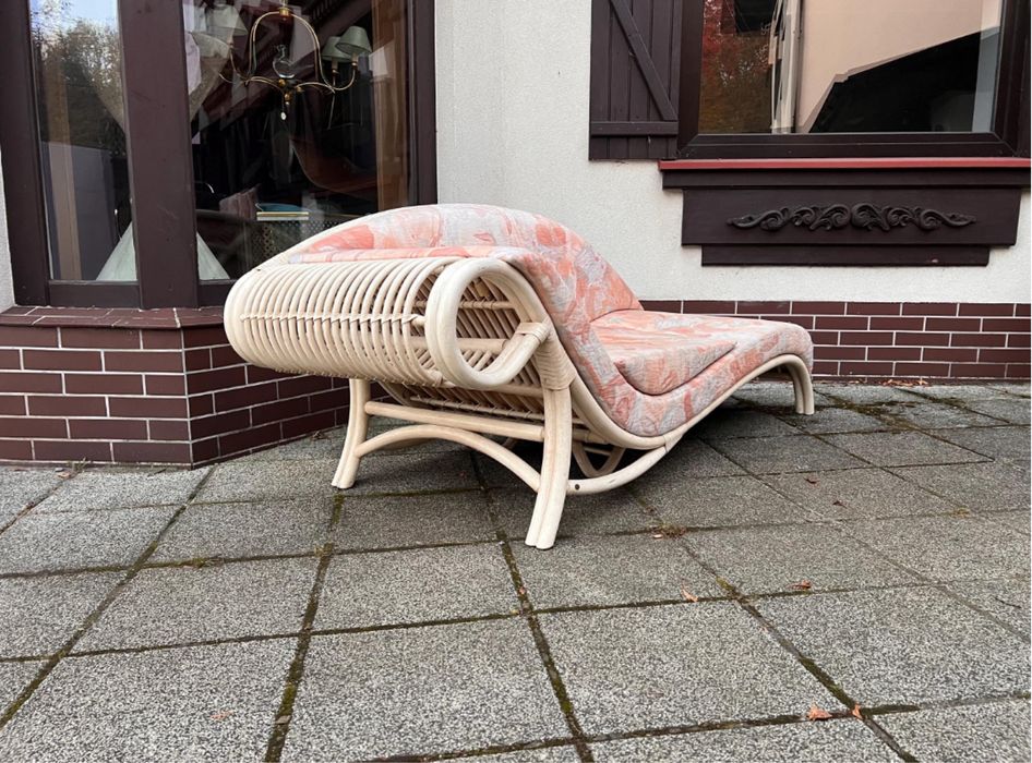 Sofa ogrodowa naturalny bambus/rattan. Flechtatelier Schütz. Lata 80