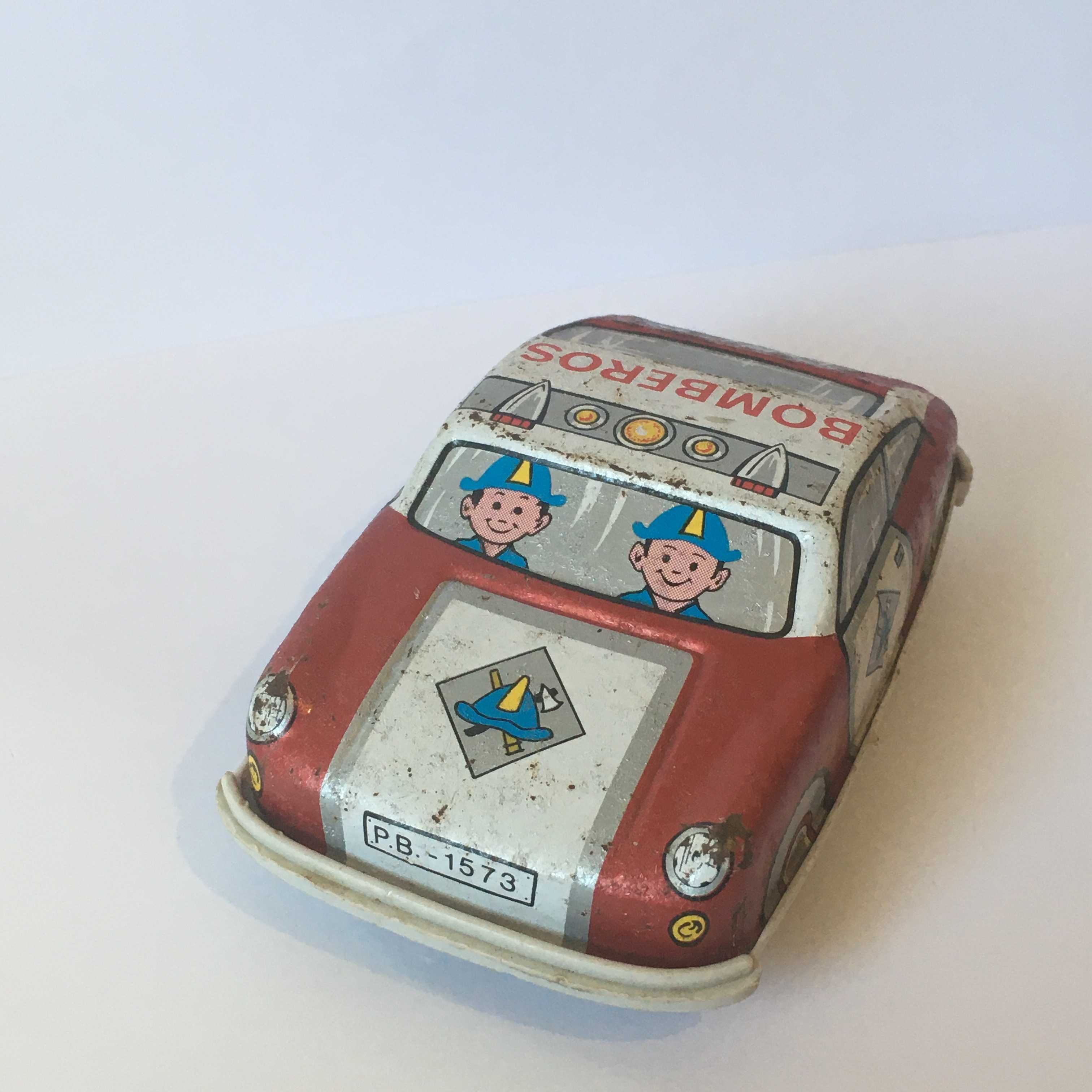 Brinquedo miniatura PORSCHE 911 Bombeiros - em chapa com fricção