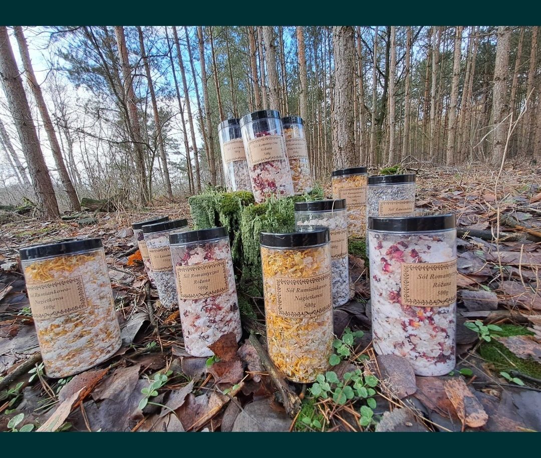 Zestaw soli do kąpieli 3x500g, lawendowa, różana,rumiankowo-nagietkowa