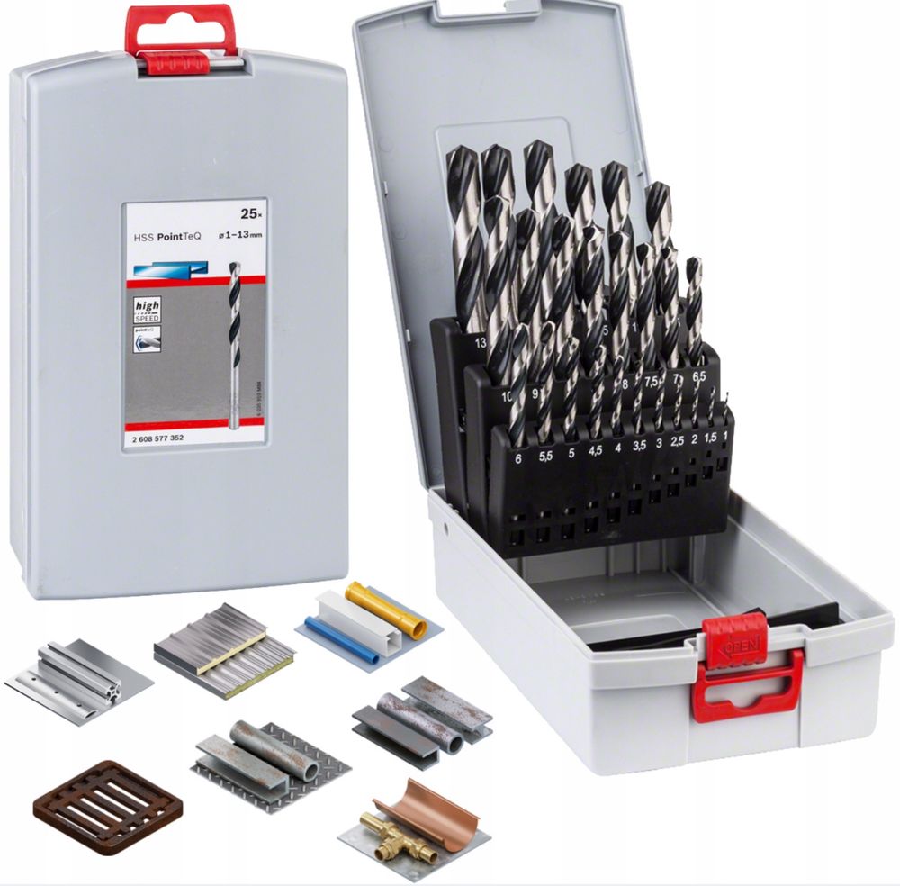 BOSCH ZESTAW WIERTEŁ do Stali Metalu Drewna PVC 25szt