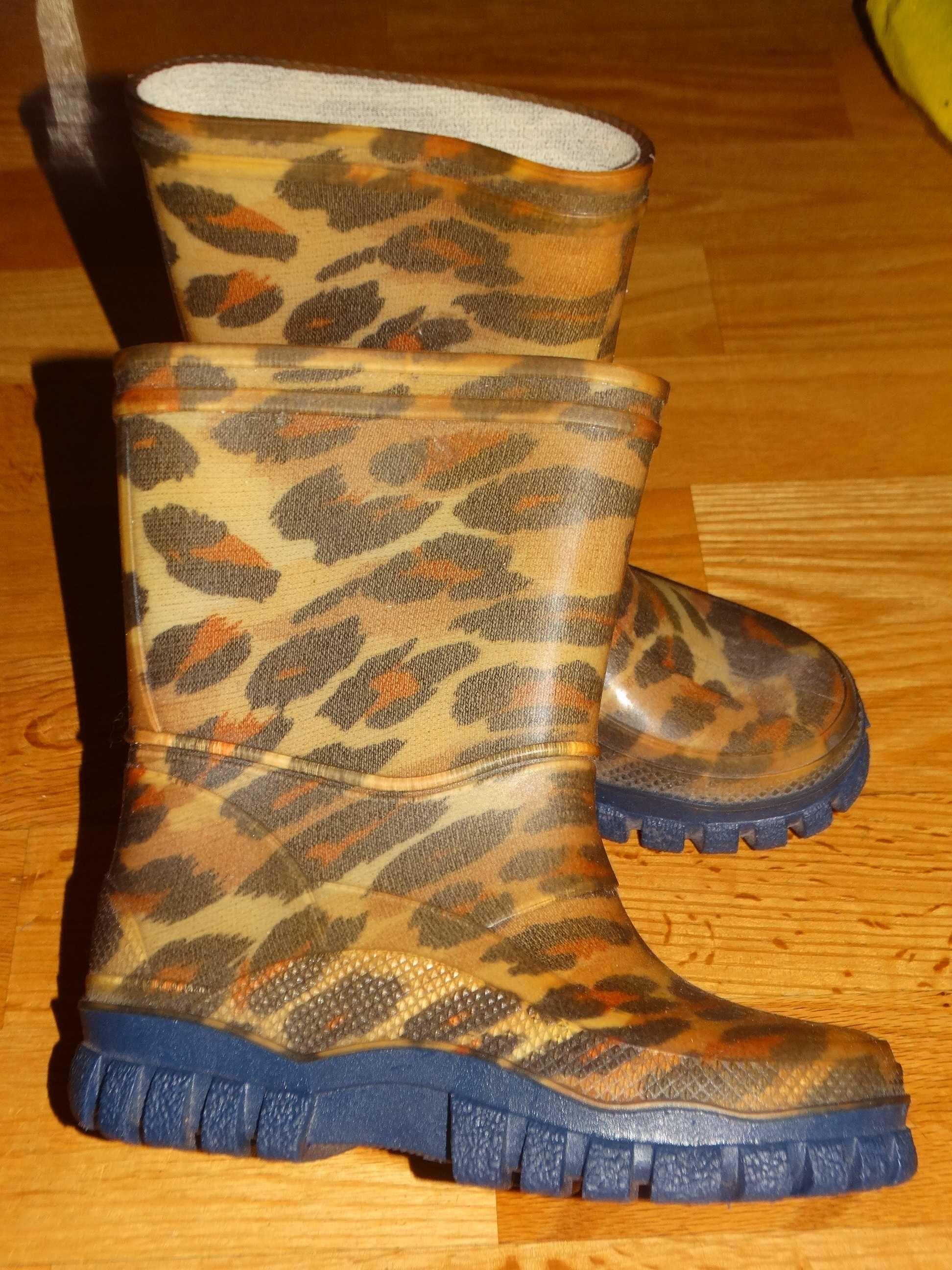 Kalosze dziecięce Unisex wzór panterka rozmiar 26/27 Lemigo