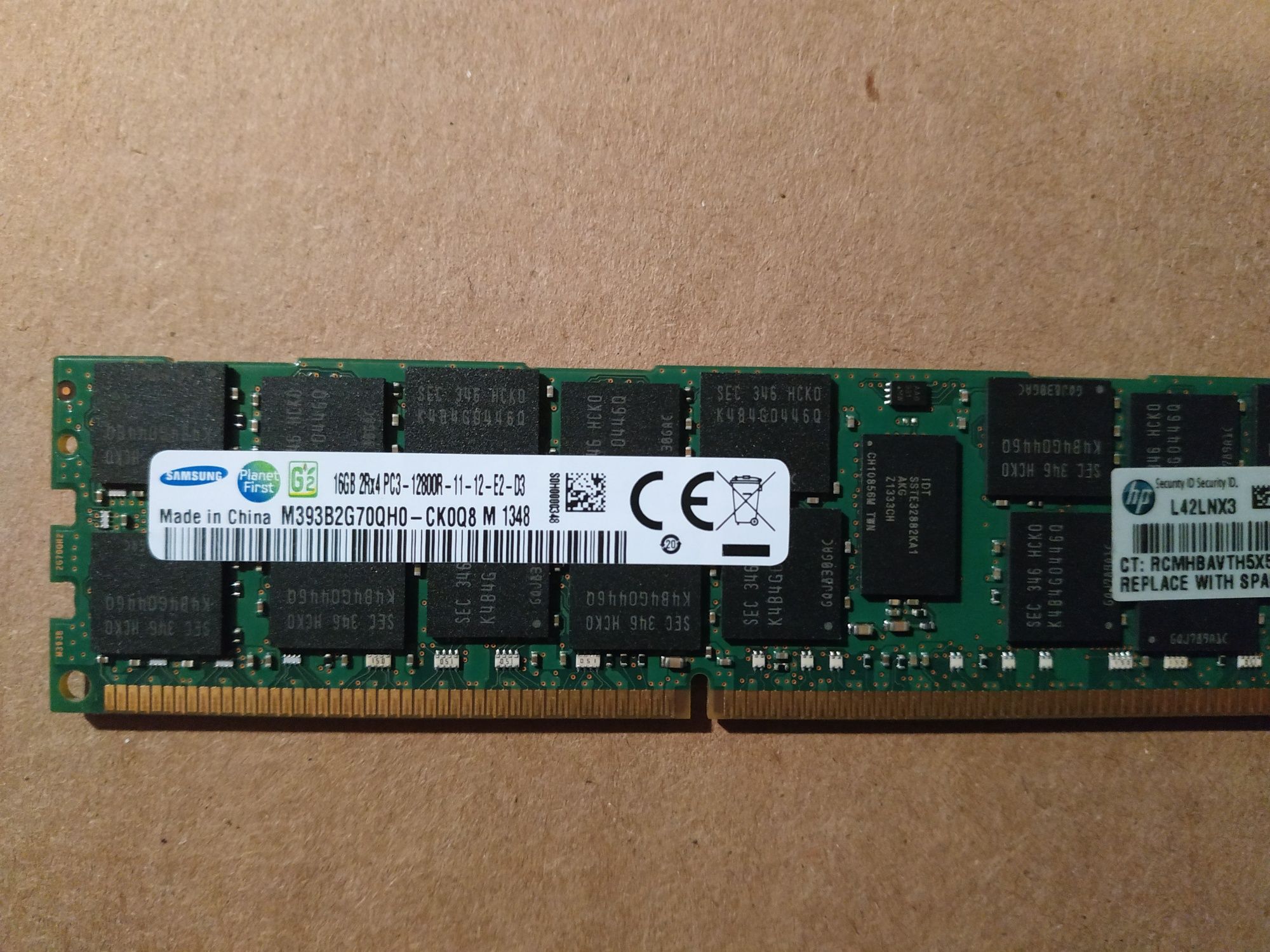 Модуль памяти DDR3 RDIMM 16Gb Samsung (M393B2G70QHO-YKO) registered EC