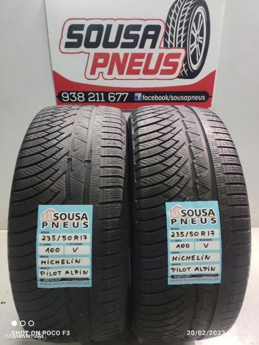 2 pneus semi novos 235-50r17 continental - oferta dos portes 100 EUROS