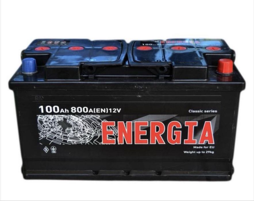 Акумулятор ENERGIA 100Ah Ев (-/+) (800EN)