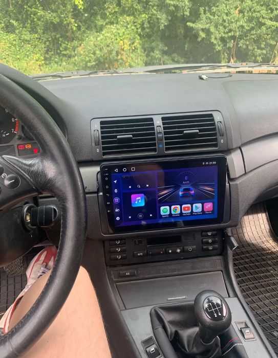 Entregas grátis Zona Grande Porto Rádio Android 13 com GPS BMW E46