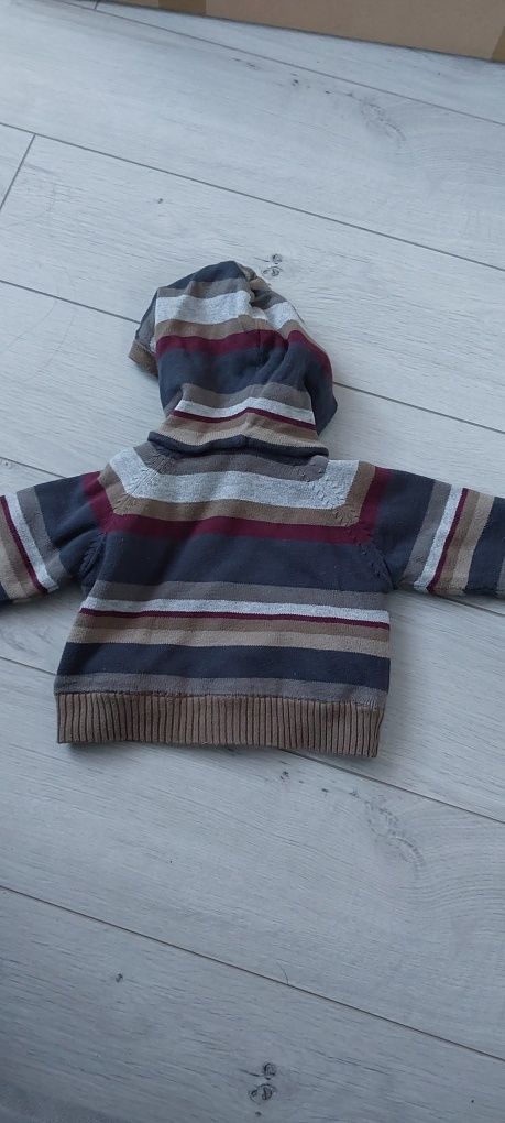 Bluza ocieplana rozpinana niemowlęca dla chłopca sweter AGE 1-3m