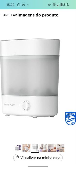 Avent Philips esterilizador a vapor biberão e tetinas