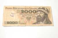Stary banknot 2000 złotych Mieszko I 1979 antyk