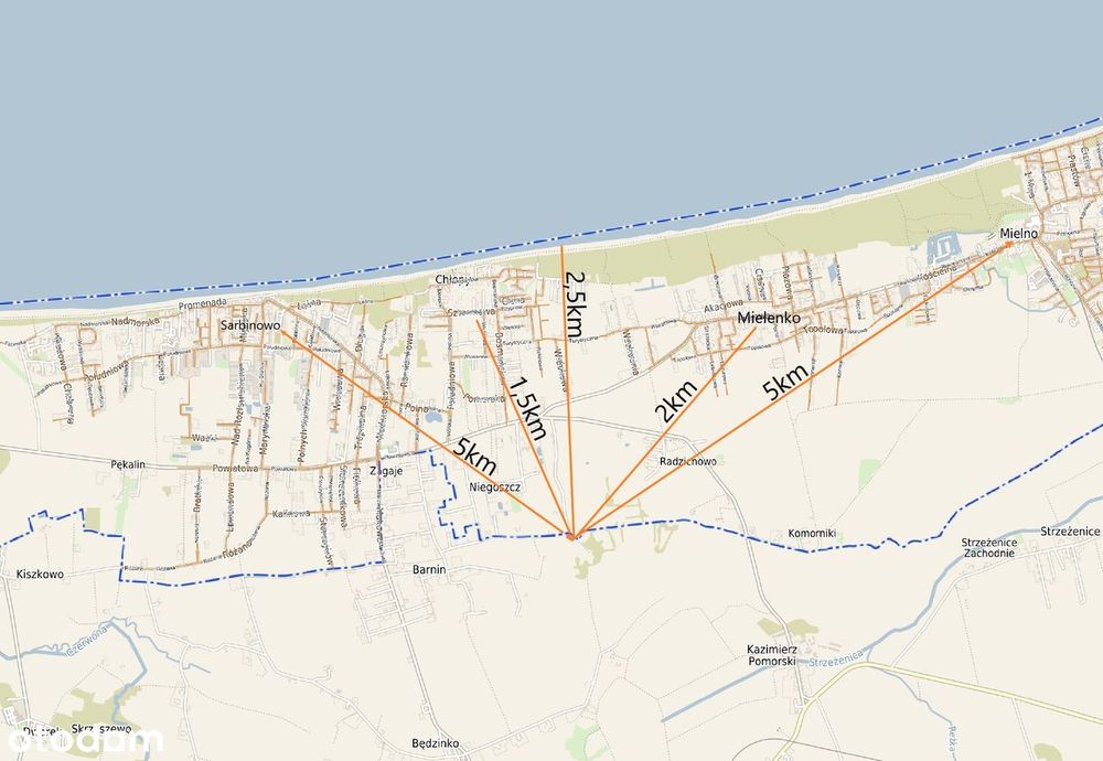 Działki nad morzem w pobliżu miejscowości Chłopy