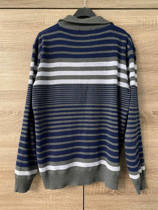 Męski sweter ciepły gruby z zamkiem na zimę zimowy XL wełniany