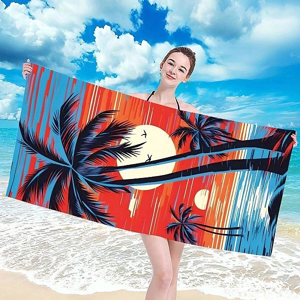 Ręcznik plażowy HOLIDAY SZYNKOSCHNĄCY mikrofibra kolorowy 100x180