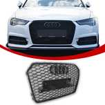 Audi A6 C7 Atrapa Chłodnicy Gril Plaster Miodu 14-18 Czarny Połysk