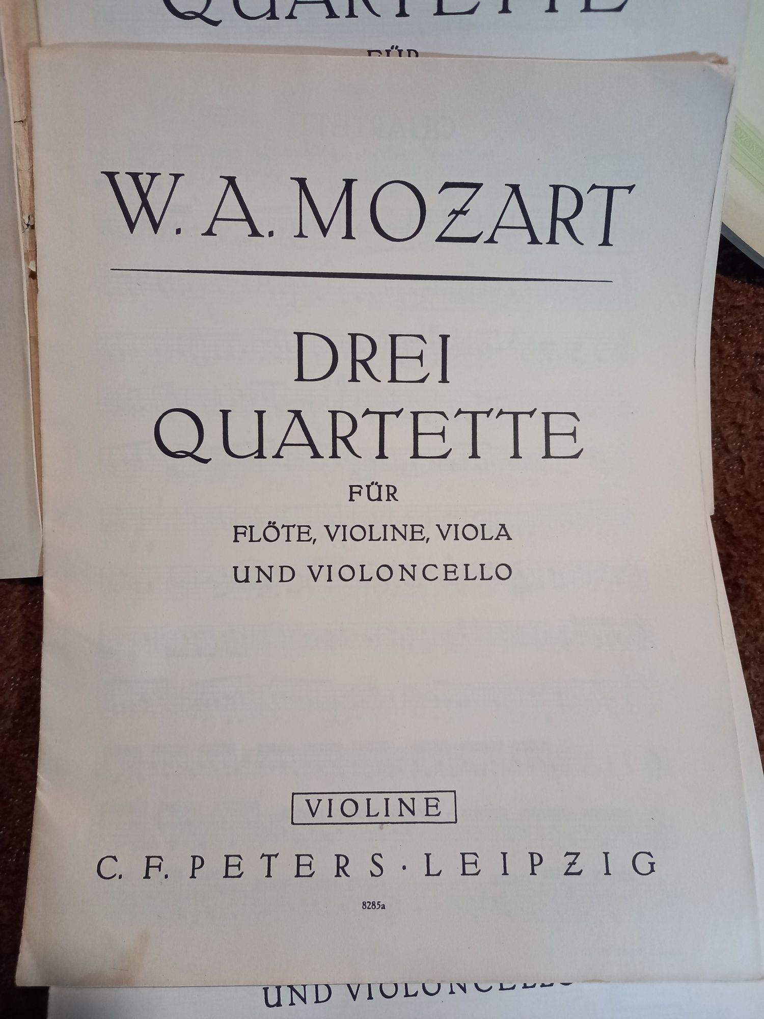 Ноты Mozart Моцарт Edition peters 17a петерс quartette три квартета