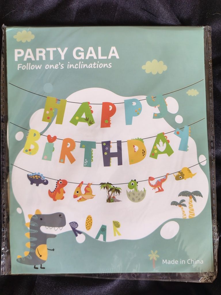 Balony foliowe dinozaury girlanda kurtyna