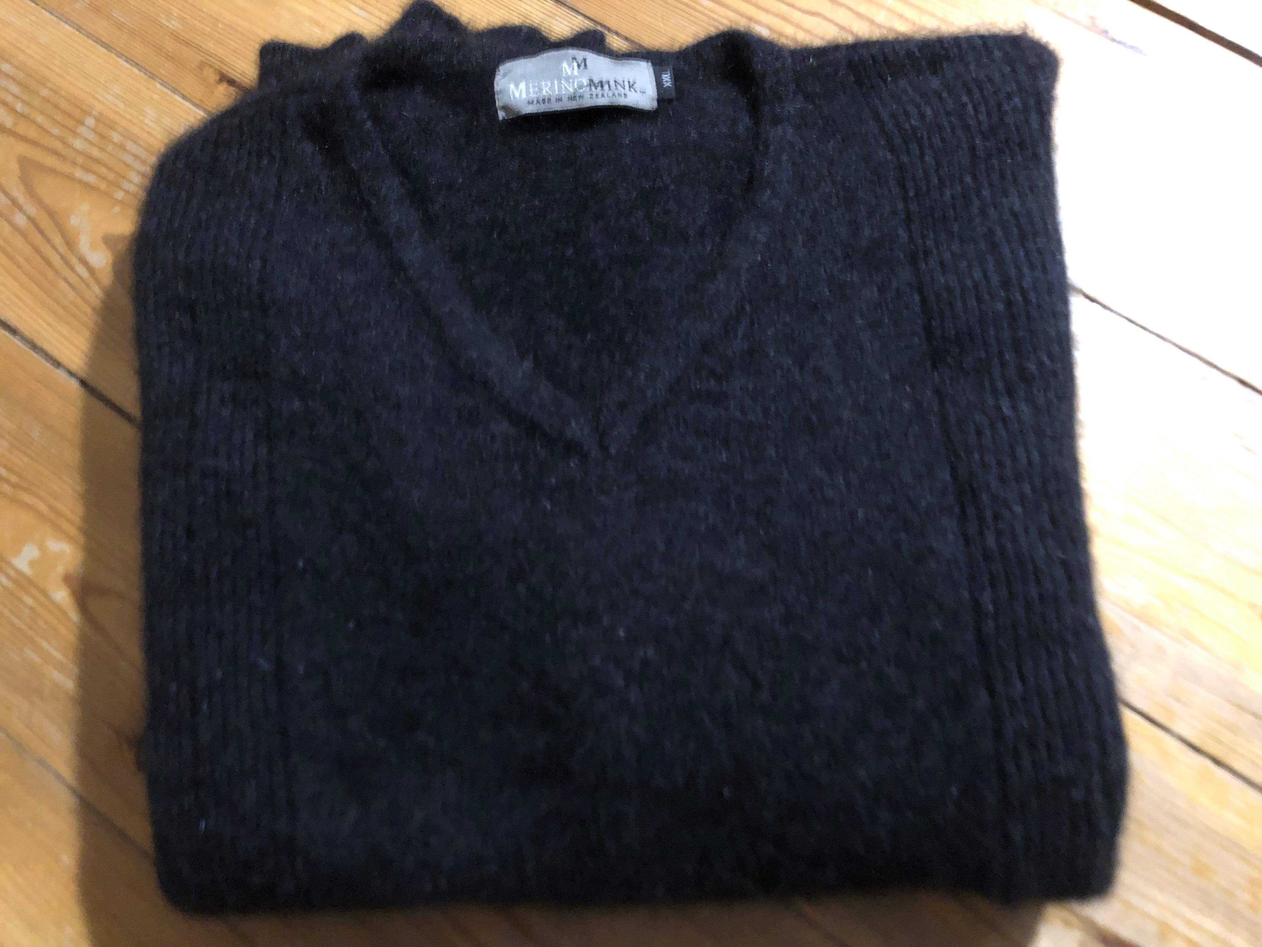 Merino Mink sweter z welny oposa lekka ciepla chmurka XXL