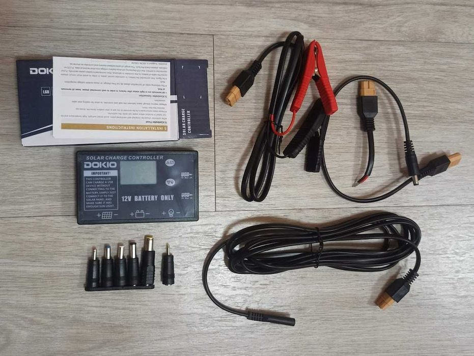 Сонячна панель Dokio 80W нова з контролером та перехідниками