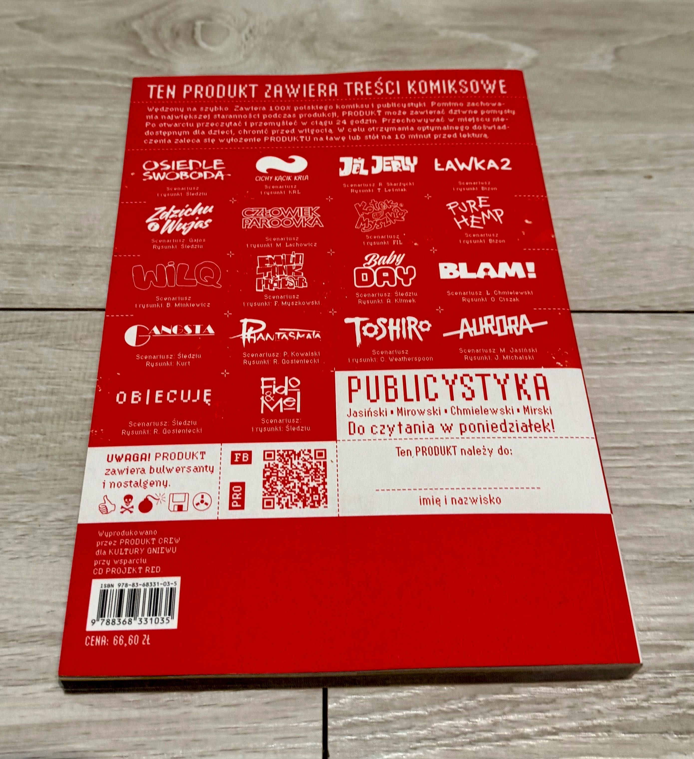 Produkt 24 komiks magazyn klasyka CD Projekt red kultura gniewu