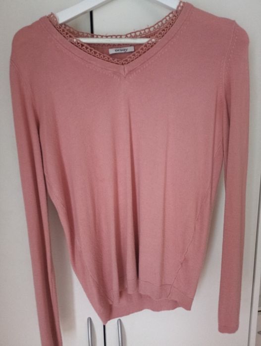 Bluzka z dzianiny Orsay r.38 brudny róż