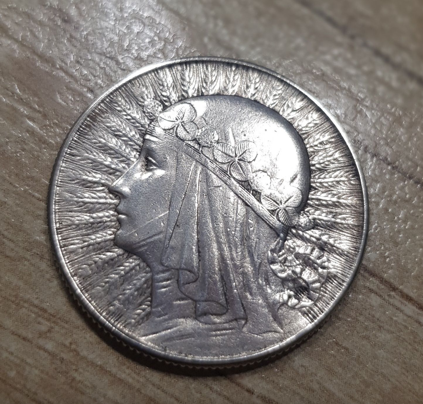 Moneta 5 złotych 1934 GŁOWA KOBIETY srebro