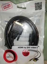 Кабелі HDMI-DVI 1.8м фірми Cablexpert