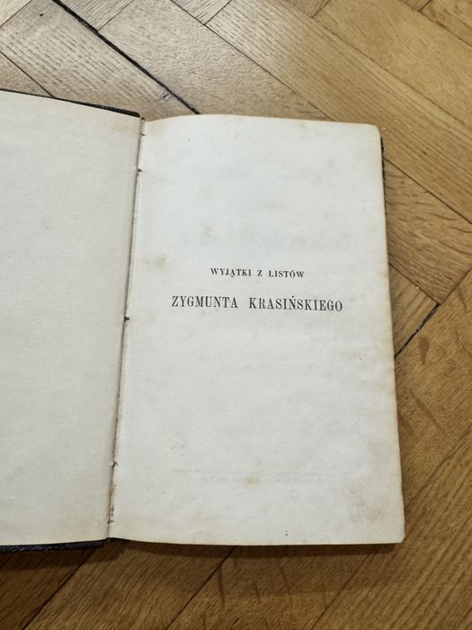 Paryż 1860 Wyjątki z listów Zygmunta Krasińskiego polonik