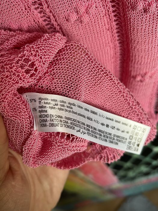 Różowa bawełniana damska kamizelka bez rękawów vest Zara [S]