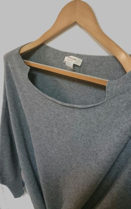 Włoski sweter z bufiastym rękawem
