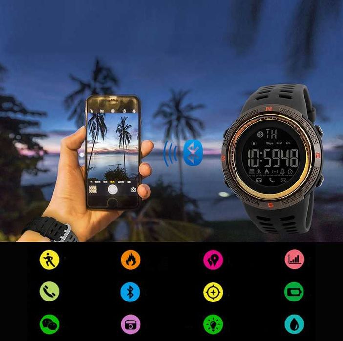 Zegarek Sportowy Smartwatch SKMEI Bluetooth NOWY PROCESOR IC Aplikacja