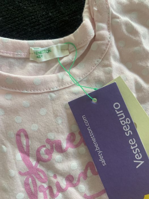 Blusa de algodao bebe benetton