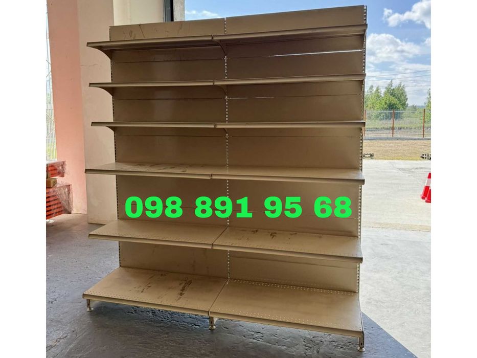 Торгові стелажі б/в, стелажи торговые для магазина, полочні стелажі бу