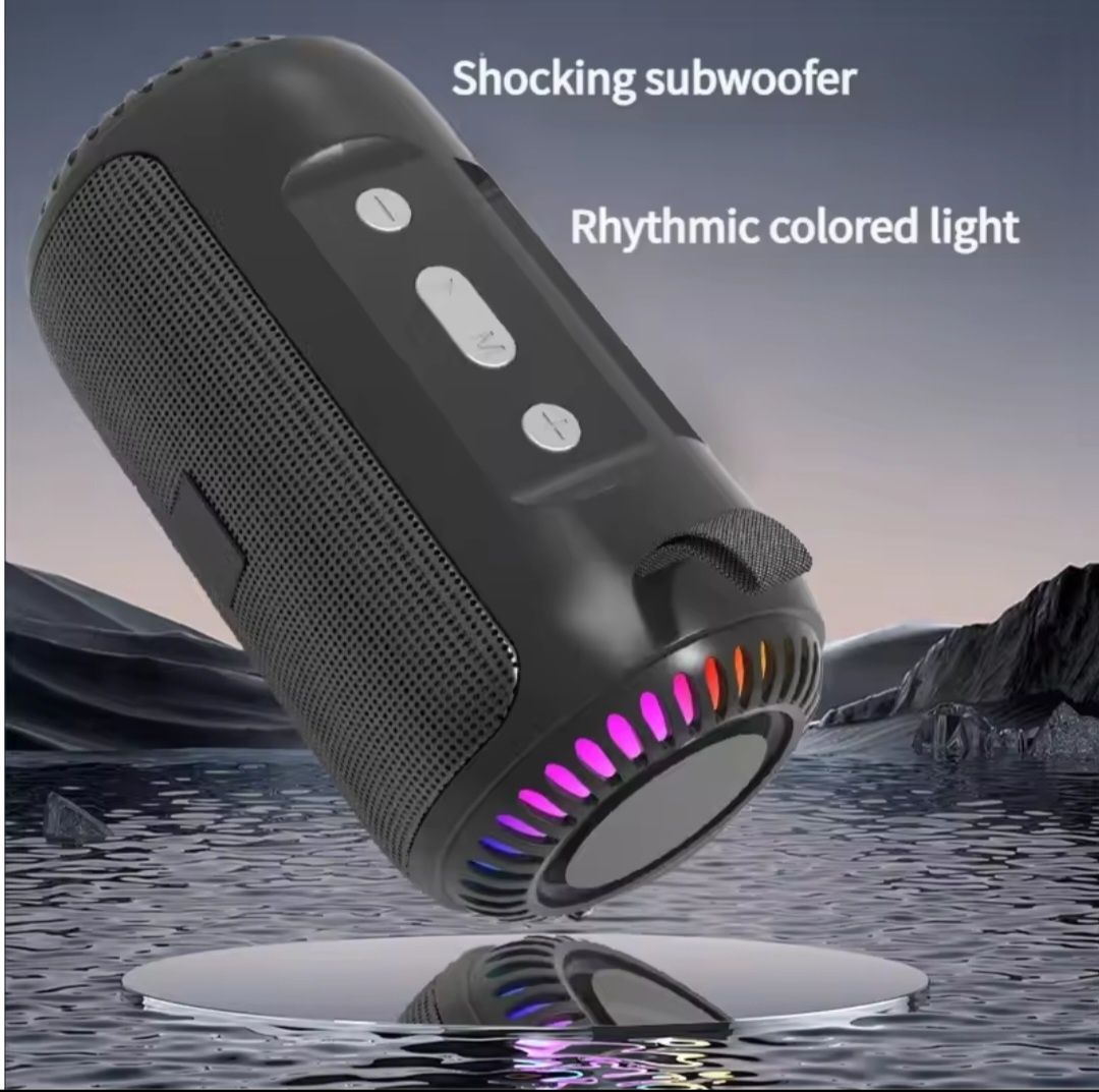 Coluna Bluetooth com LED – Som Poderoso e Design Moderno!