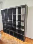 Regał czarnyo-brązowy IKEA Kallax 5x5
