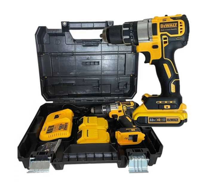 Потужний ударний шуруповерт DeWALT DCD (32V, 6AH) Дриль шуруповерт