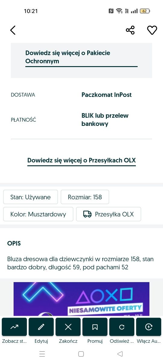 Bluzy dla dziewczynki w rozmiarze 158