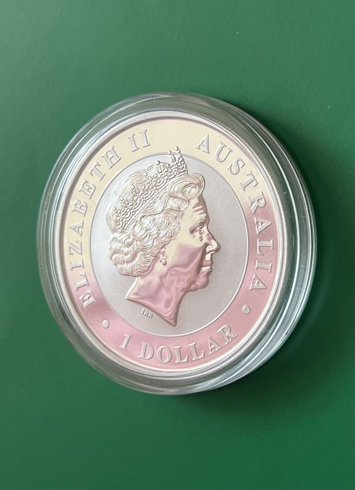 серебряная  монета  -  Страус  Австралии