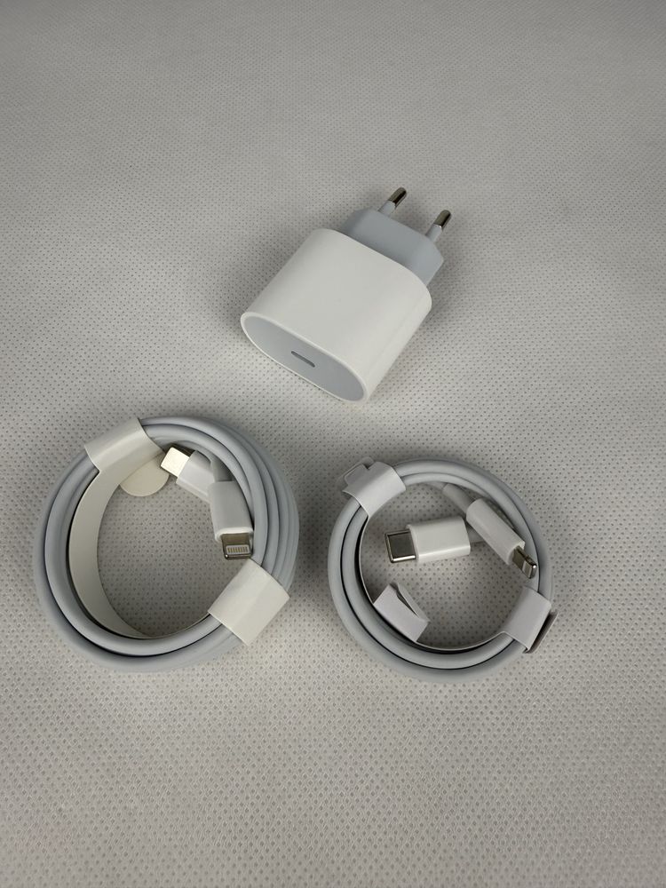 Zestaw do ładowania USB-C Kostka + kabel 1m i kabel 2m
