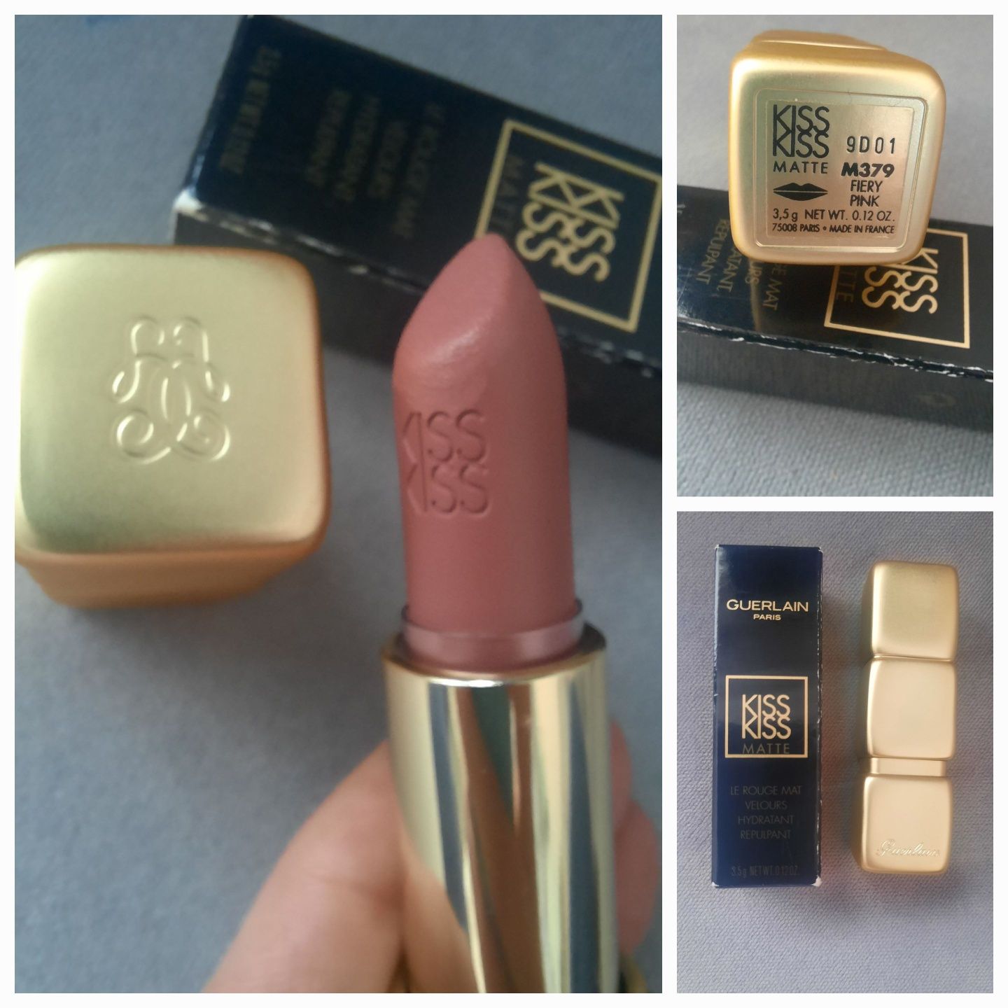 Guerlain Kiss Kiss Matte pomadka szminka Kolor Fiery Pink M379