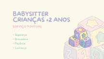 Serviço pontual de babysitting – Crianças a partir dos 2 anos