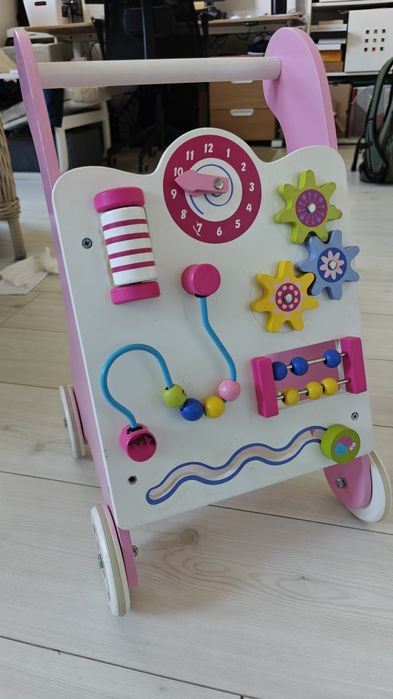 Drewniany Pchacz Chodzik Edukacyjny dla dzieci, Viga Toys