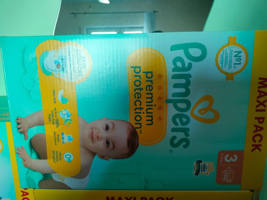 Pampers premium protection rozmiar 3. Maxi pack 102 sztuki Niemcy