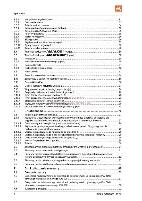 Instrukcja obsługi siewnika Amazone AD-253, AD-303, AD-403, AD-453