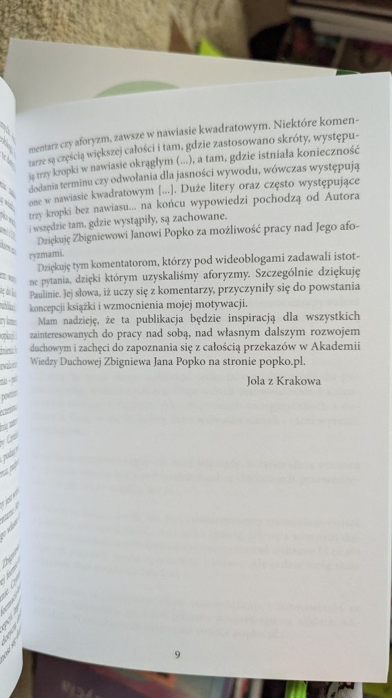 Komentarze i aforyzmy o rozwoju duchowym