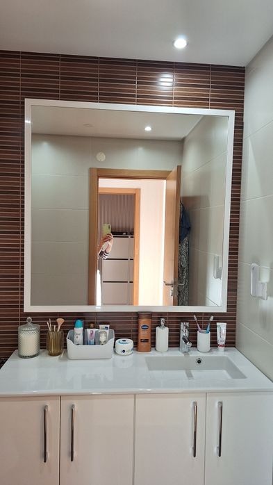 Espelho branco lacado