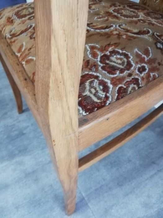 DUŻE Stylowe drewniane krzesło stare Stan bardzo dobry ODNOWIONE