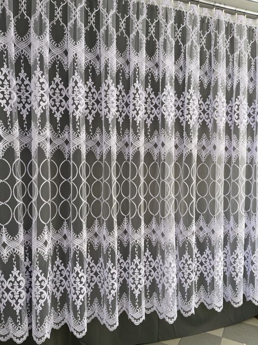 Тюль Фатін з вишивкою шиніль