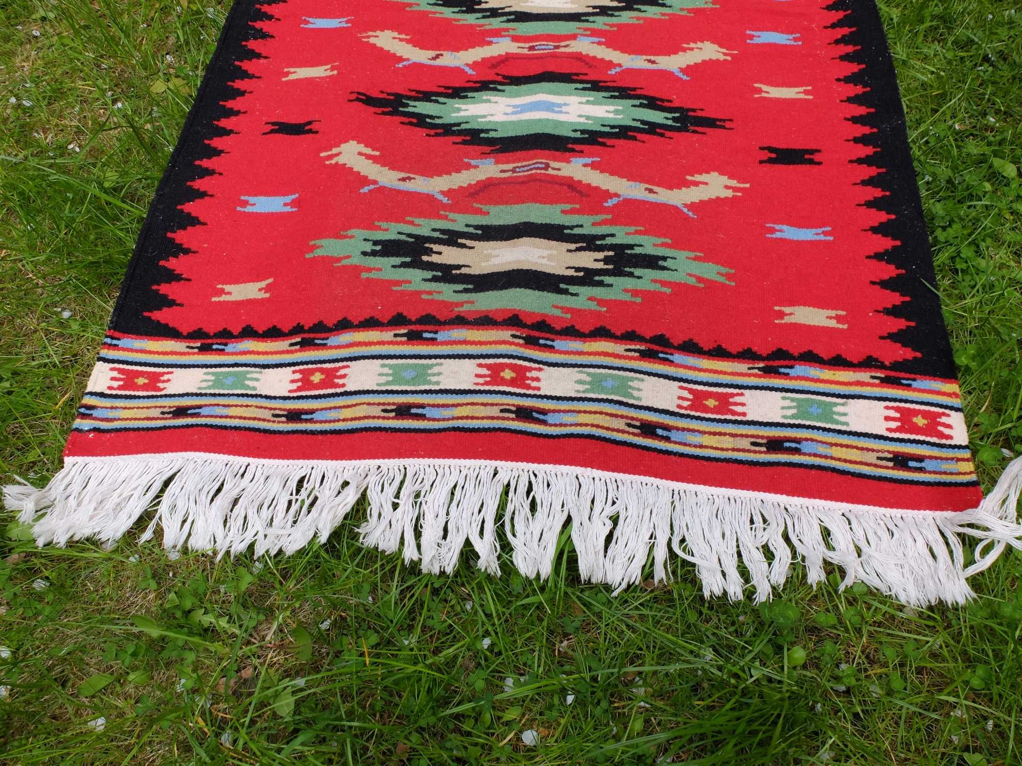 Stary polski kilim. Klasyczny wzór.