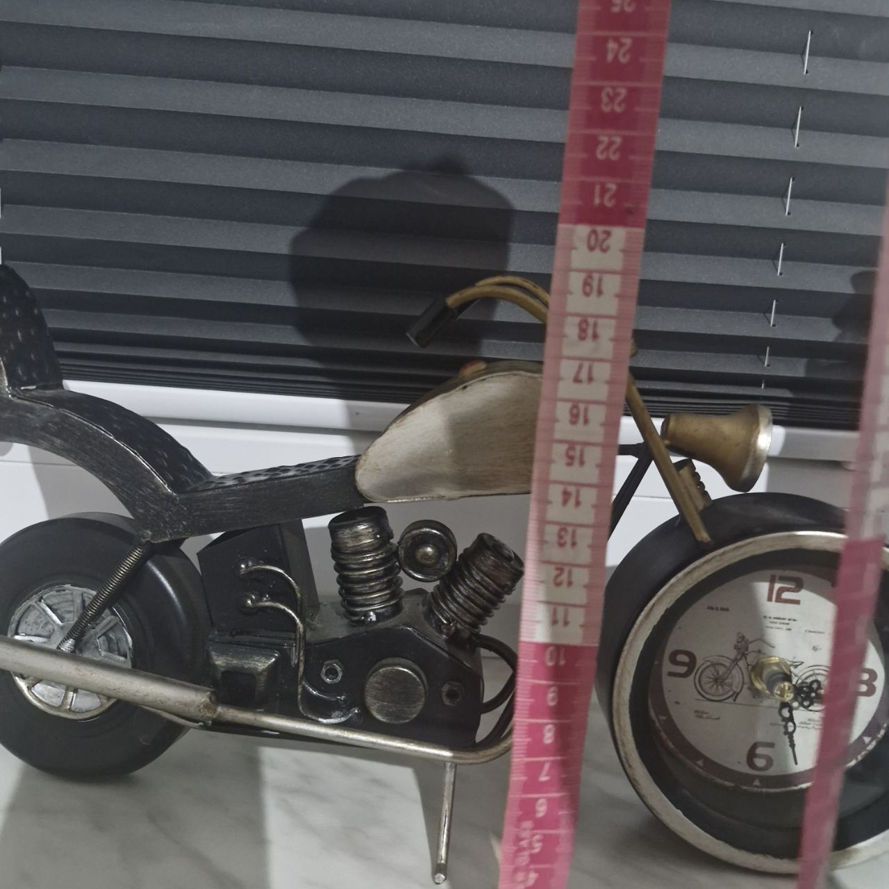 Motocykl zegar metalowy