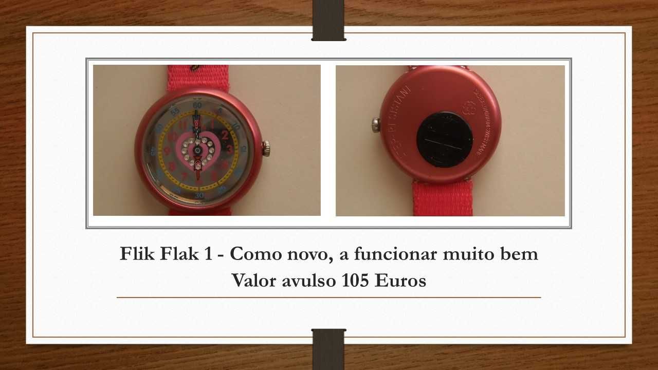 Conjunto 2 relógios criança FLIK FLAK do Grupo SWATCH - Lote ou avulso