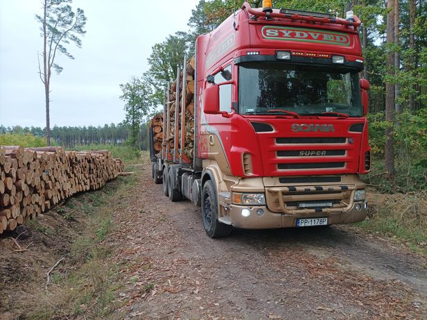 Scania z HDS do lasu drewna V8 R620 pojazd specjalny