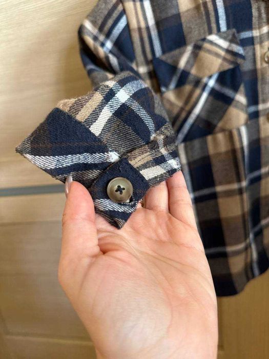 Рубашка теплая на мальчика 6, 7,  8 лет  (Zara, Tommy)